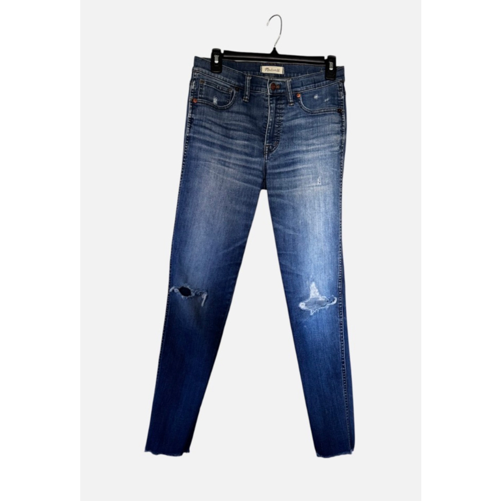 Women's Madewell Blue 9" High-Rise Skinny Jeans Size 27 - Picture 2 of 12